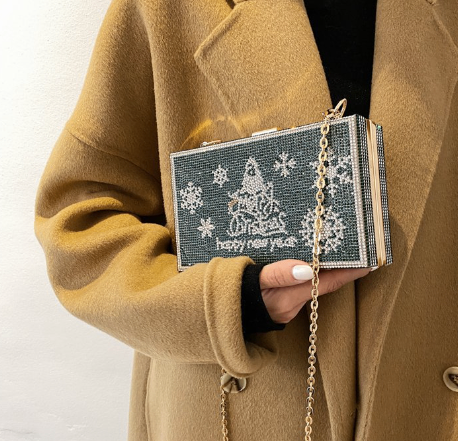 Elegant PU Leather Chain Shoulder Bag