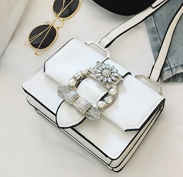 Elegant Pearl Lock Mini Bag