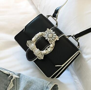Elegant Pearl Lock Mini Bag