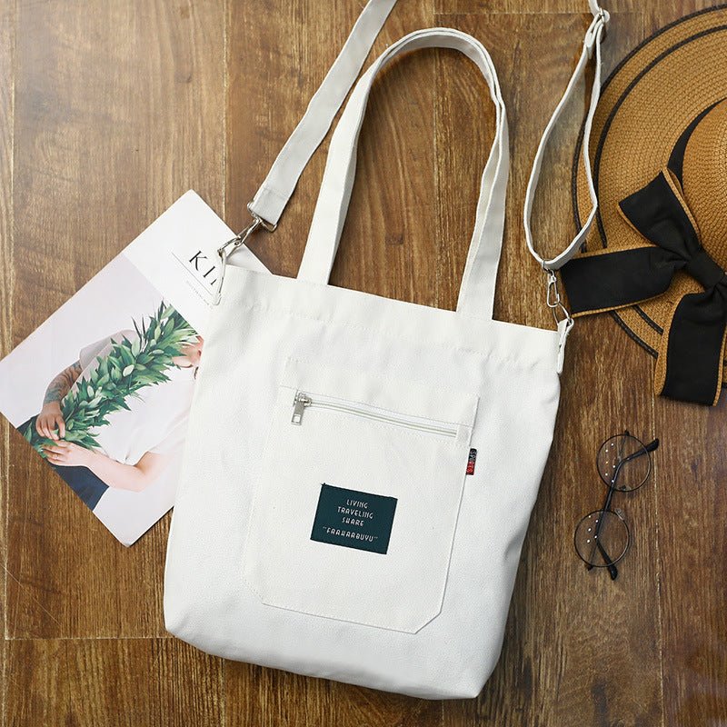 Literary Canvas Shoulder Bag - Vielle