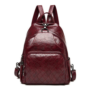 Retro Anti - Theft PU Backpack - Vielle