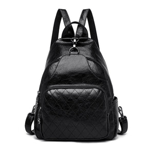 Retro Anti - Theft PU Backpack - Vielle