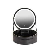 Round LED Mirror Travel Cosmetic Bag - Vielle